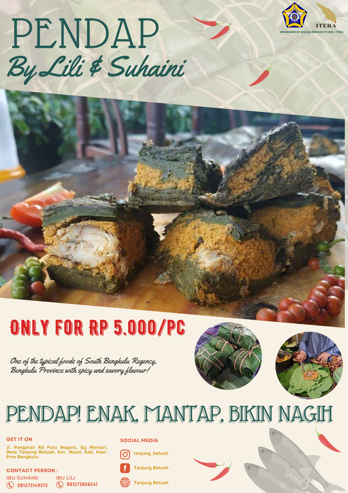 “PENDAP MASAKAN KHAS DESA TANJUNG BETUAH, KEC. NASAL, KAB. KAUR, PROV. BENGKULU”